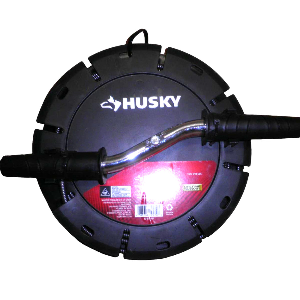 Husky 1/4 in. x 15 ft. Drain Auger with Roll-Up Caddy for Storage, Steel Handles